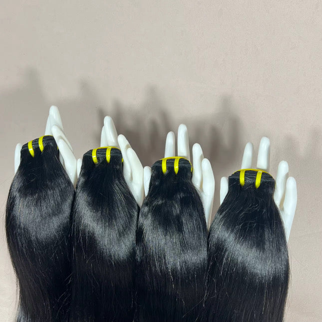 luxury bone straight Brazilian hair - 100% Raw human hair bundles. 3 bundles