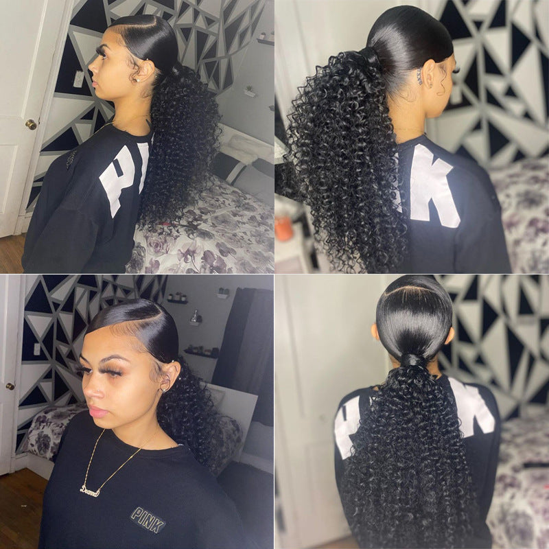 Curly Human Hair Ponytail