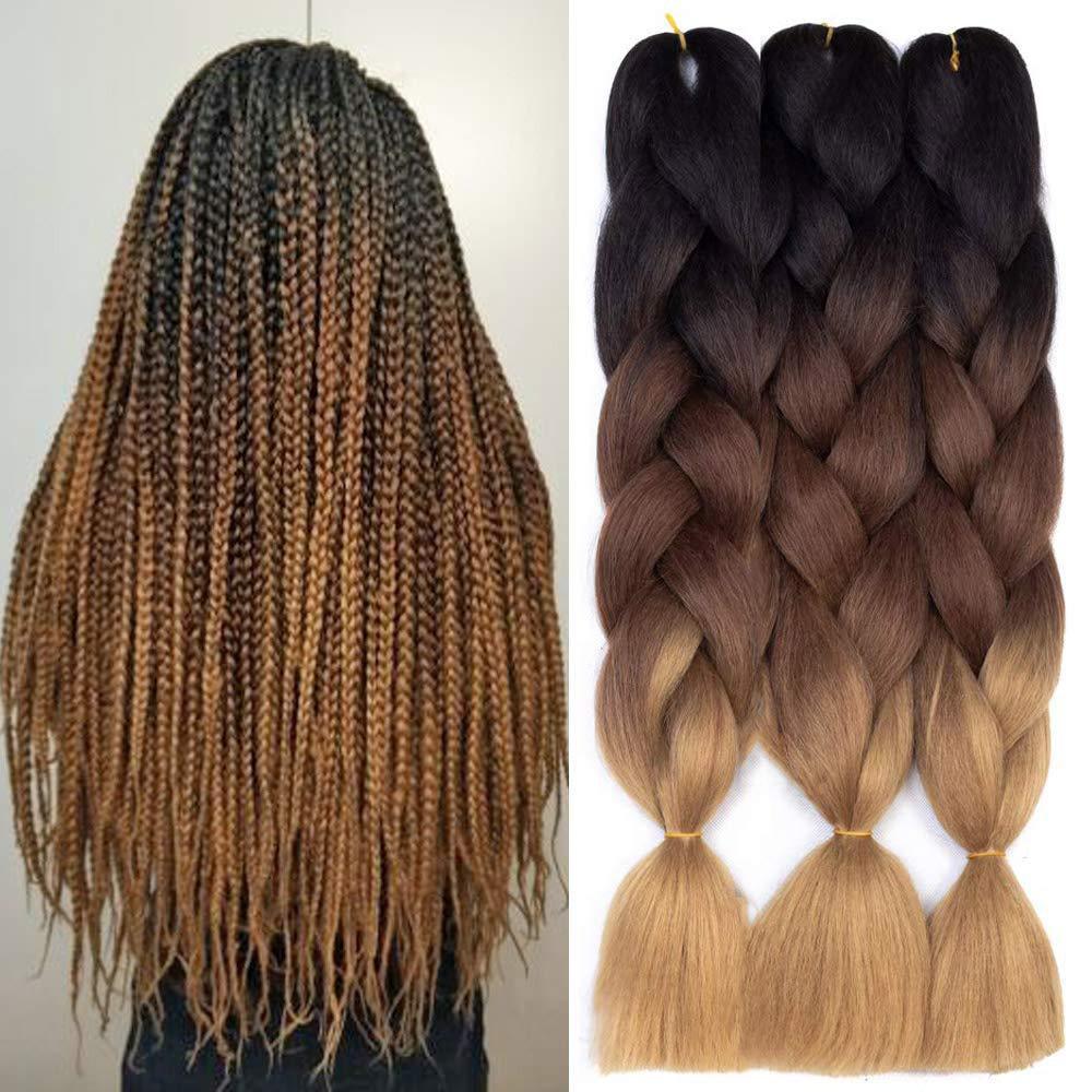 High Temperature Silk Braids Ombre Extensions