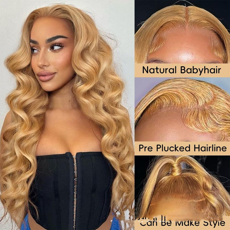 Blonde 13x4 Wavy 100% Human Hair Wig