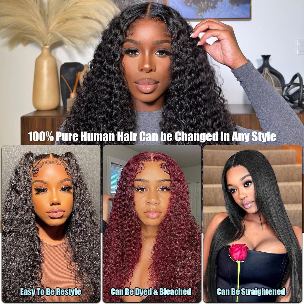Lace  Front Human Hair Deep Wave Wig