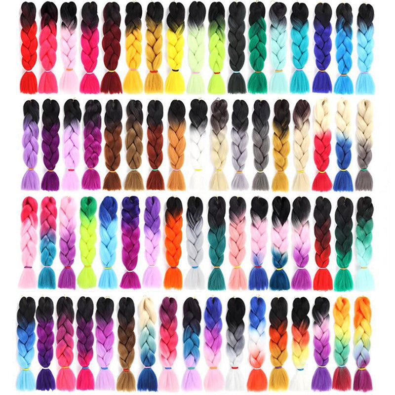 High Temperature Silk Braids Ombre Extensions