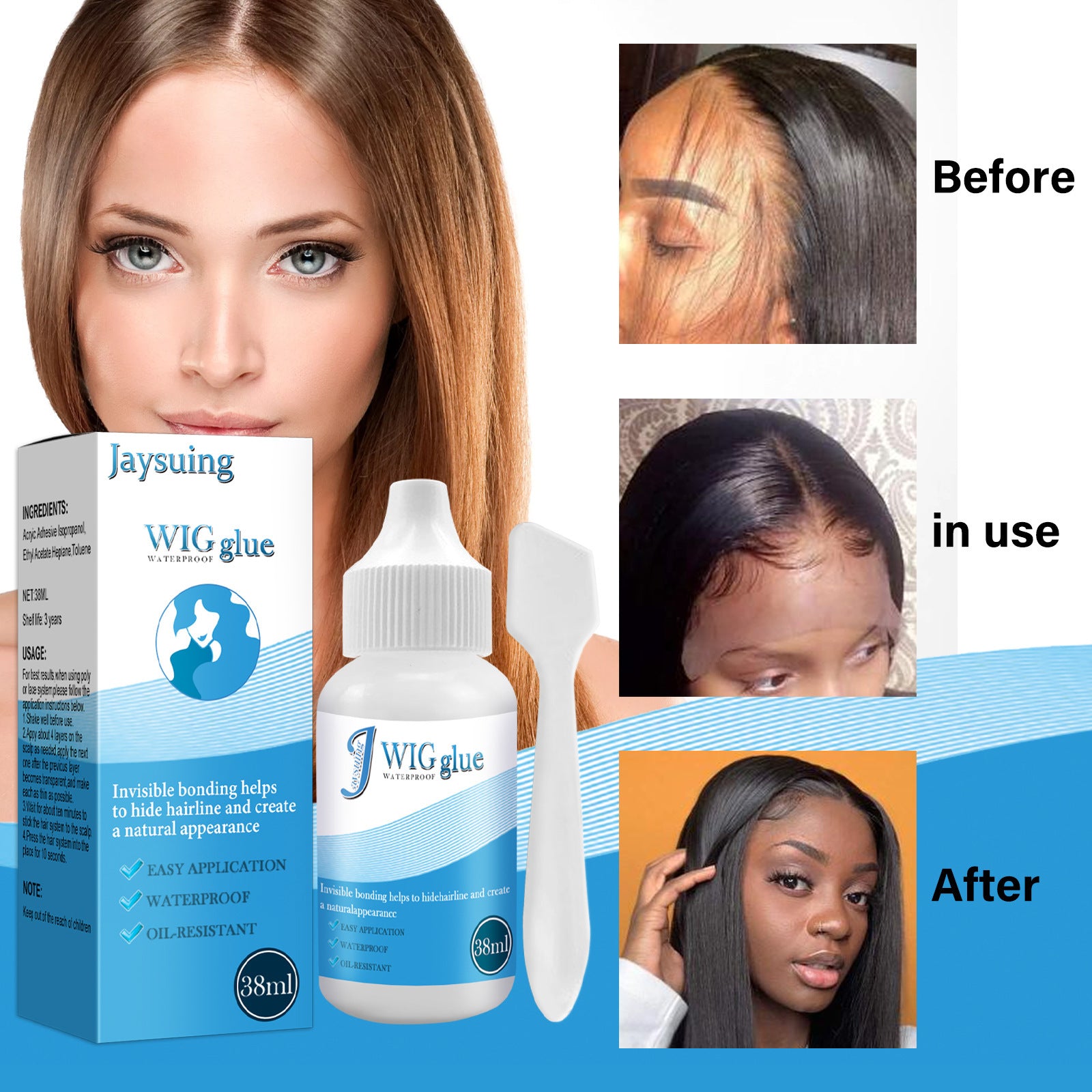 Seamless Wig Glue Lace Head Cover Does Not Hurt Skin