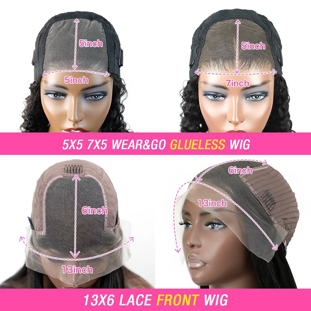 Deep Curls 7x5 HD Transparent Lace Closure Wig