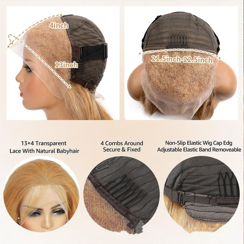 Blonde 13x4 Wavy 100% Human Hair Wig