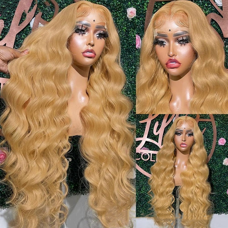 Blonde 13x4 Wavy 100% Human Hair Wig