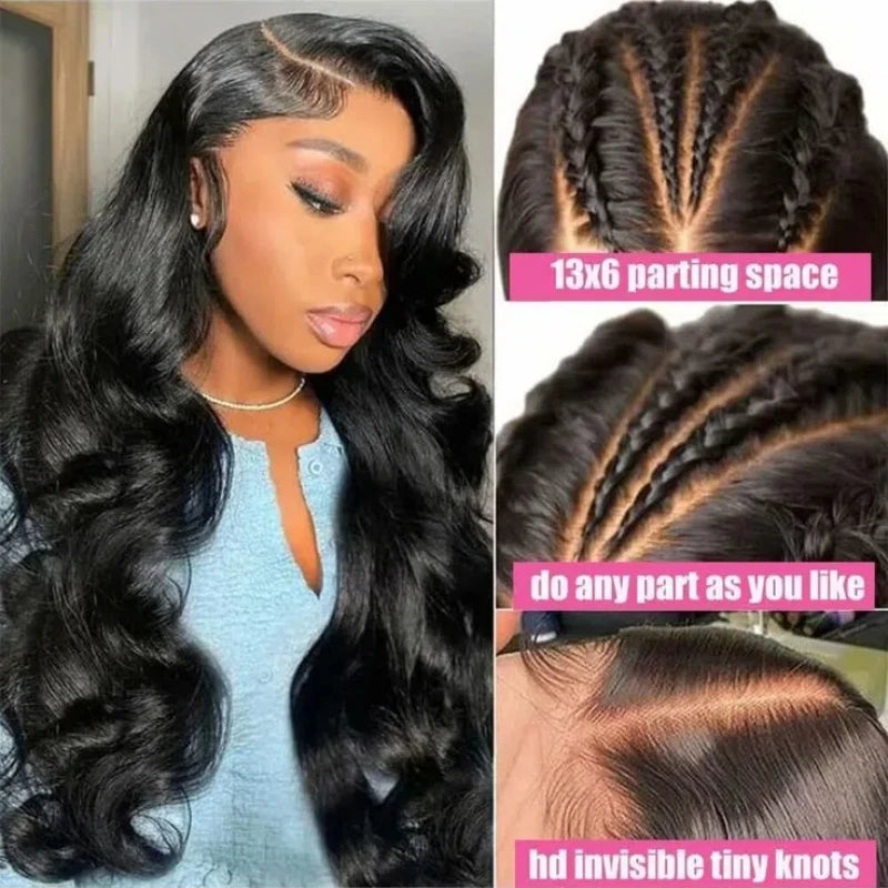 Body Wave Double Drawn 13x6 Hd Human Hair Lace Front Wigs Pre Plucked Hairline for Black Women HD Lace Frontal Wigs Human Hair