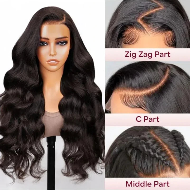 Body Wave Double Drawn 13x6 Hd Human Hair Lace Front Wigs Pre Plucked Hairline for Black Women HD Lace Frontal Wigs Human Hair