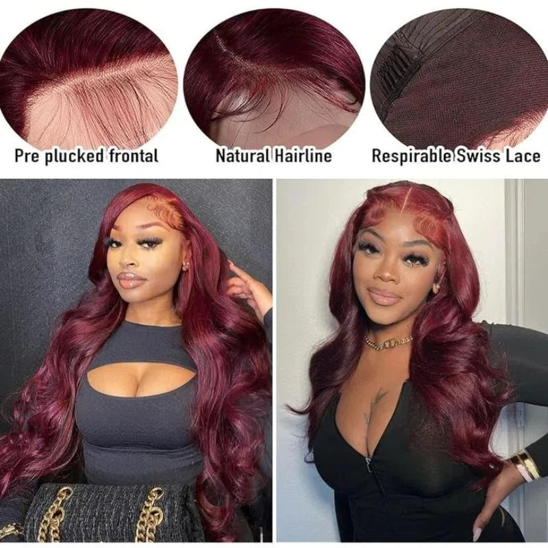 99J Vietnamese HD Lace Frontal Glueless wig