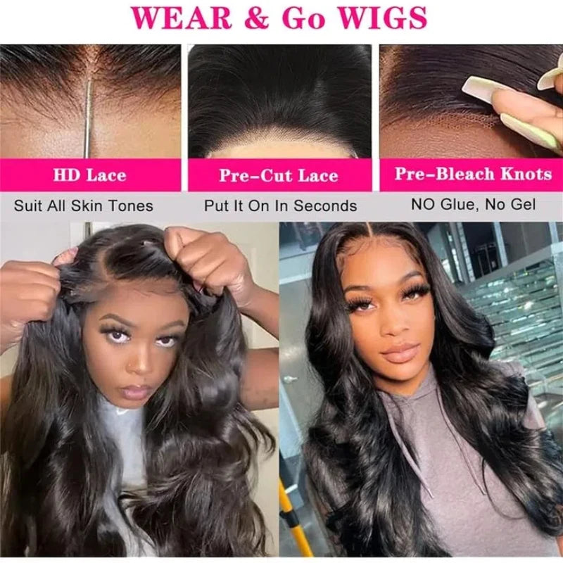Body Wave 4x6 Lace Wigs, Glueless Hd Lace