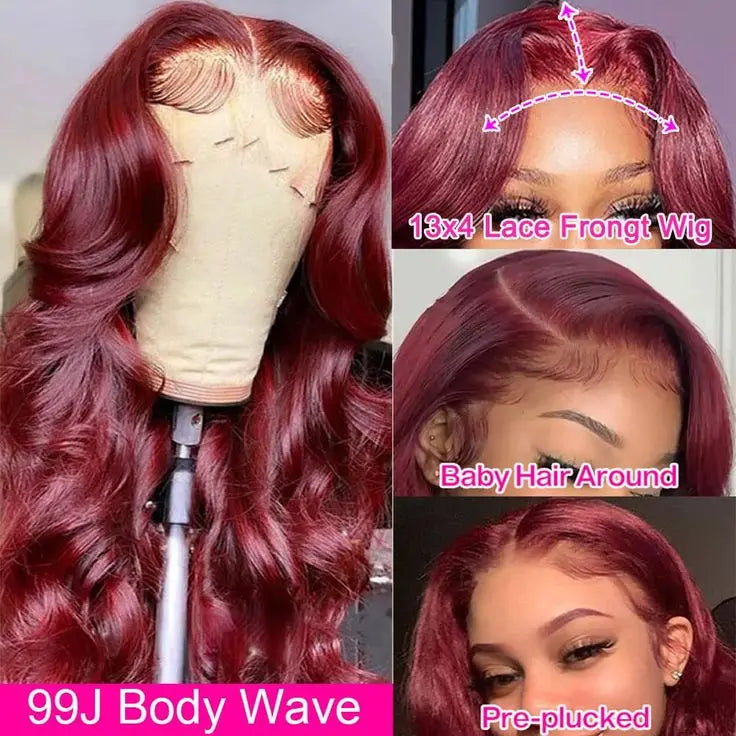99J Vietnamese HD Lace Frontal Glueless wig