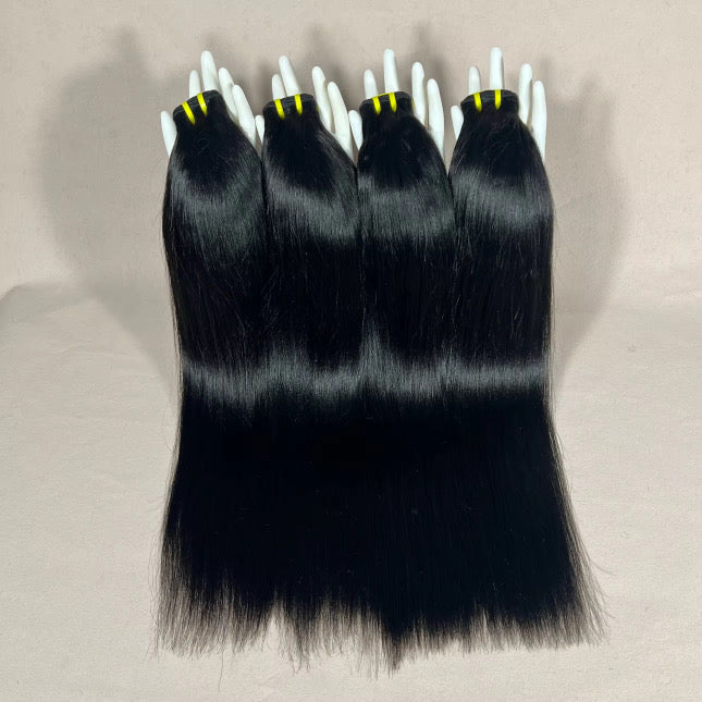 luxury bone straight Brazilian hair - 100% Raw human hair bundles. 3 bundles