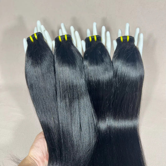 luxury bone straight Brazilian hair - 100% Raw human hair bundles. 3 bundles