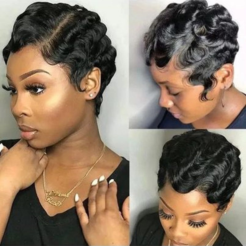 Luxzi Hair Curly Pixie Wig