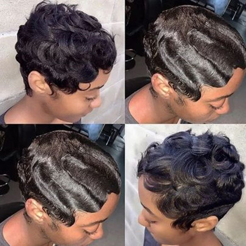 Luxzi Hair Curly Pixie Wig